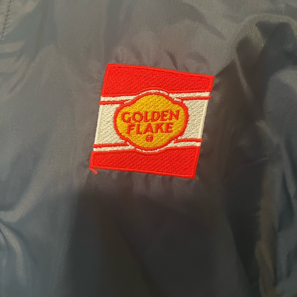 Vintage Chalk Line Golden Flake Jacket XL Navy Varsity Snap Windbreaker - Picture 4 of 11